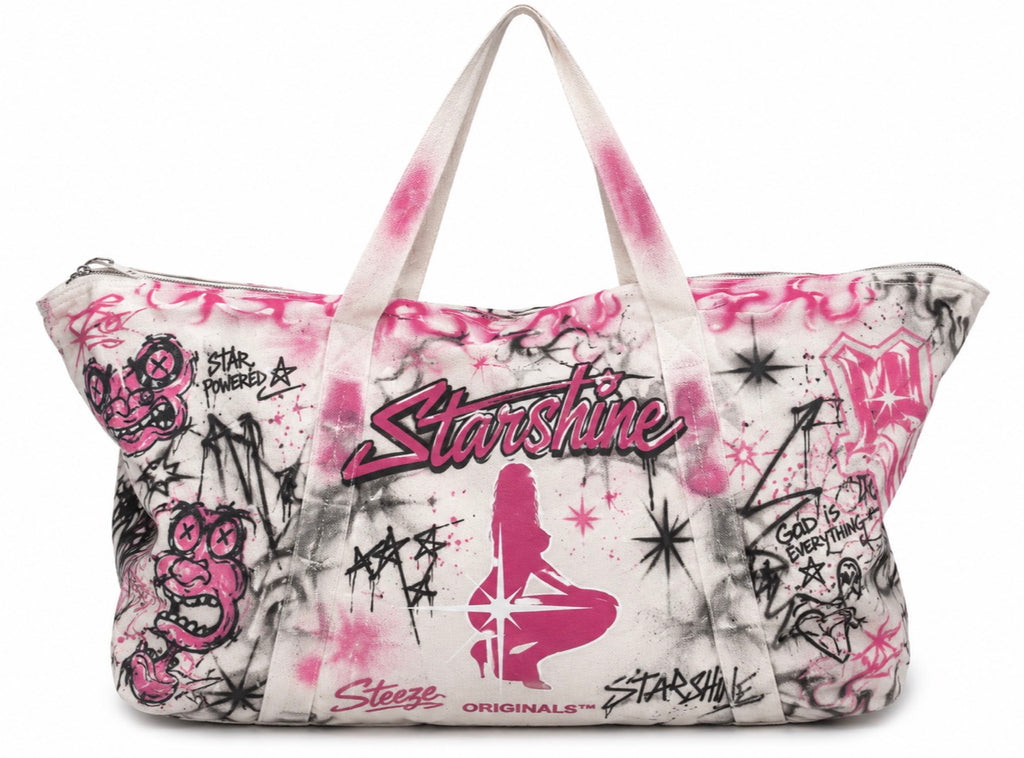 Starshine Steeze Graffiti Duffle – Cream/Pink